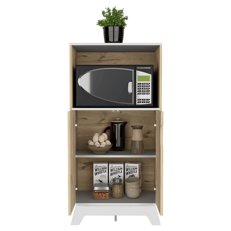 Mueble Microondas Diyue 2 puertas gran capacidad Duna y Blanco moderno 65 x 130cm - Alacenas y Muebles Microondas | Bylmo