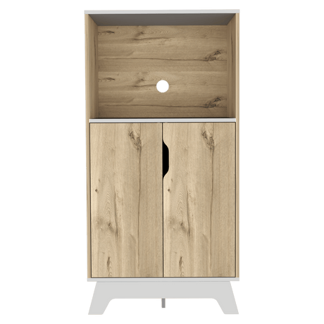 Mueble Microondas Diyue 2 puertas gran capacidad Duna y Blanco moderno 65 x 130cm - Alacenas y Muebles Microondas | Bylmo