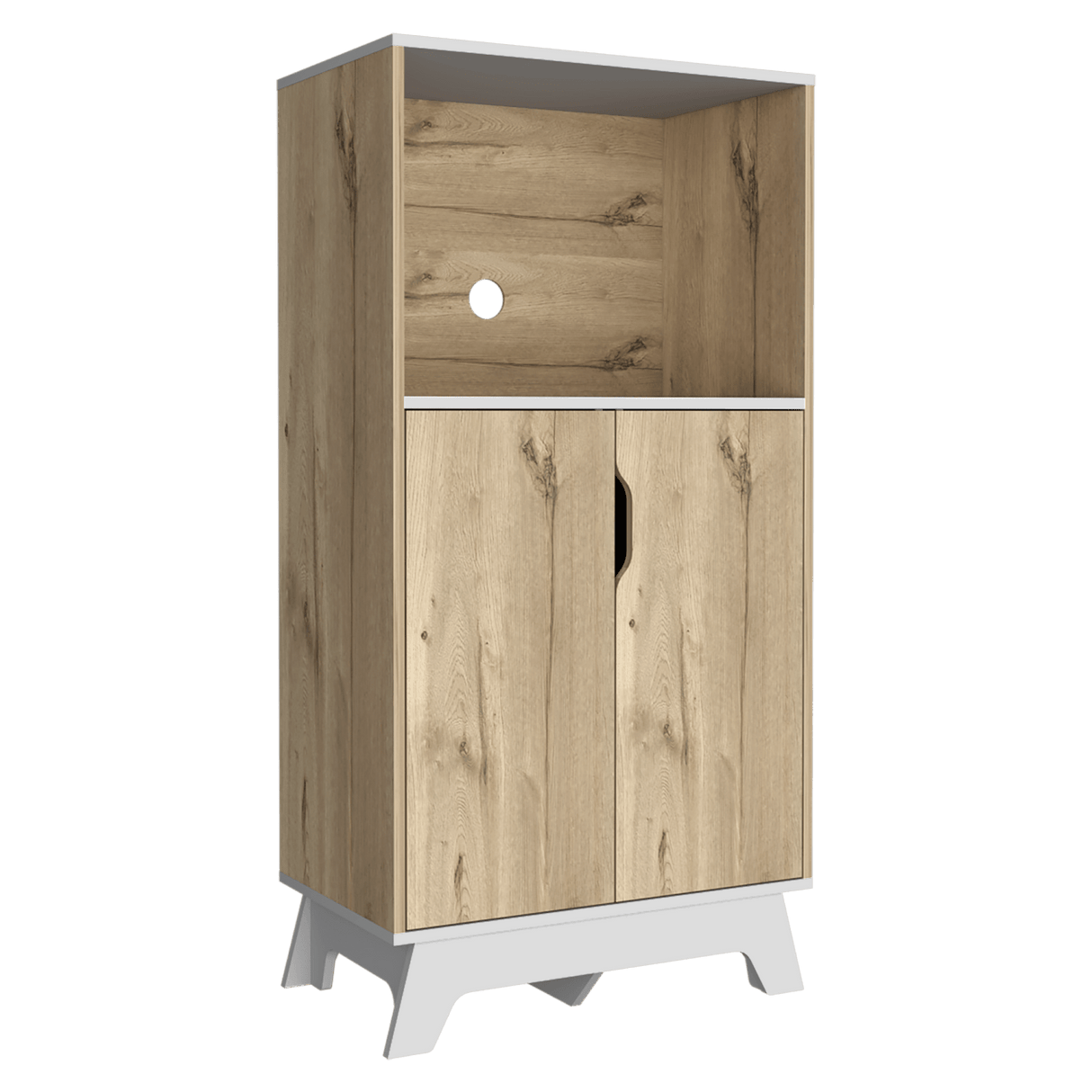 Mueble Microondas Diyue 2 puertas gran capacidad Duna y Blanco moderno 65 x 130cm - Alacenas y Muebles Microondas | Bylmo