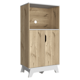 Mueble Microondas Diyue 2 puertas gran capacidad Duna y Blanco moderno 65 x 130cm - Alacenas y Muebles Microondas | Bylmo
