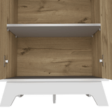 Mueble Microondas Diyue 2 puertas gran capacidad Duna y Blanco moderno 65 x 130cm - Alacenas y Muebles Microondas | Bylmo