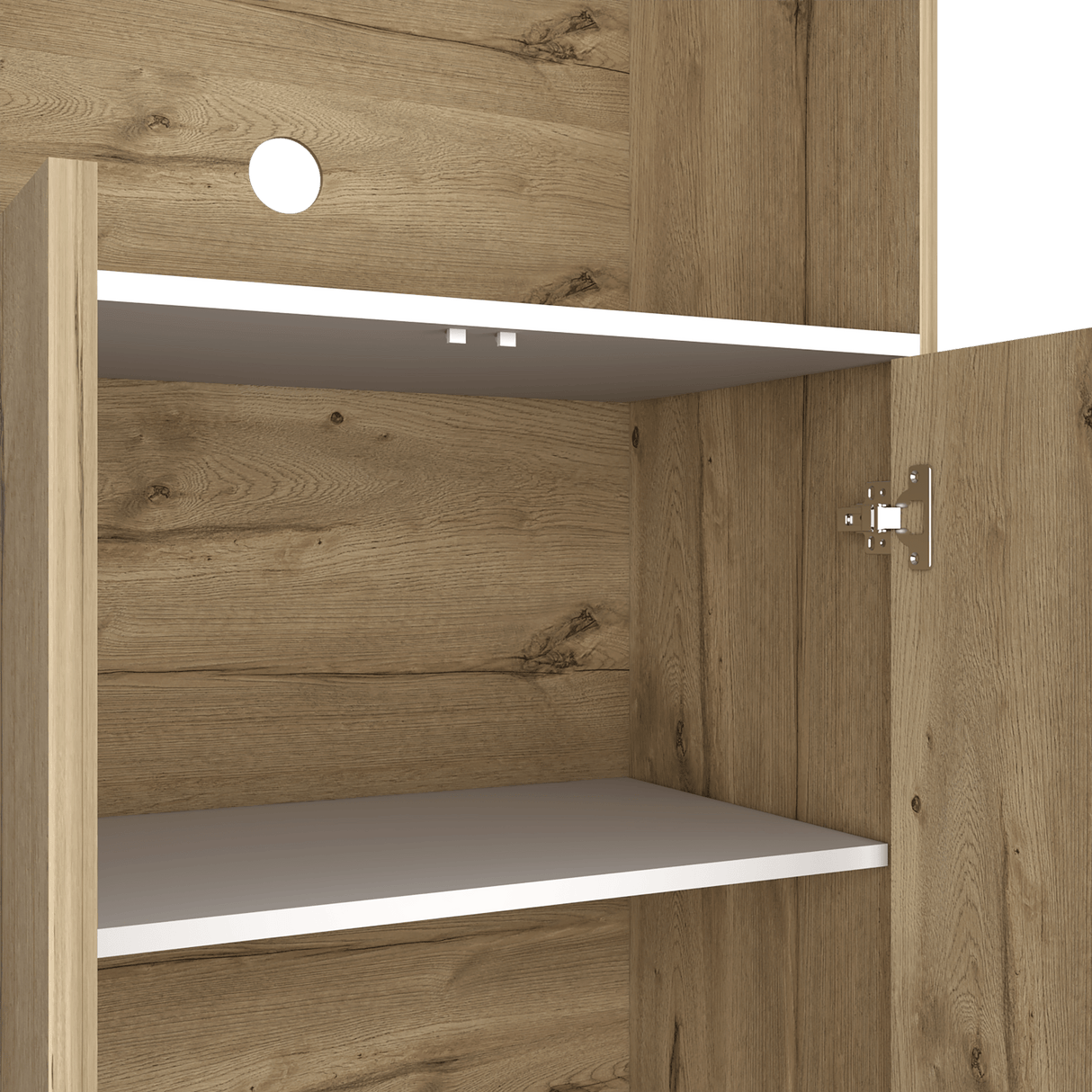 Mueble Microondas Diyue 2 puertas gran capacidad Duna y Blanco moderno 65 x 130cm - Alacenas y Muebles Microondas | Bylmo