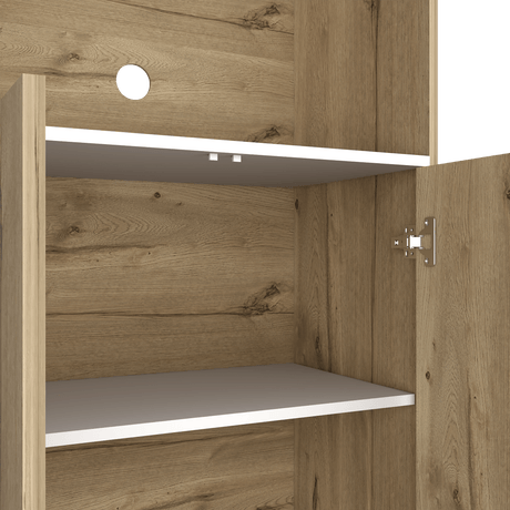 Mueble Microondas Diyue 2 puertas gran capacidad Duna y Blanco moderno 65 x 130cm - Alacenas y Muebles Microondas | Bylmo