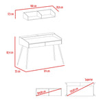 Escritorio Mardi 55x124 Cm Coñac Amplia Superficie Y Almacenamiento