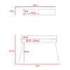 Escritorio Mardi 55x124 Cm Coñac Amplia Superficie Y Almacenamiento