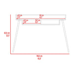 Escritorio Marlow Coñac 124x55x82.7cm Mdp Patas Metálicas 5 Años Garantía