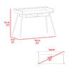 Escritorio Marlow Coñac 124x55x82.7cm Mdp Patas Metálicas 5 Años Garantía