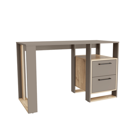 Escritorio Verlot 120x52cm 2 cajones color Taupe cent. de computo - Escritorios | Bylmo