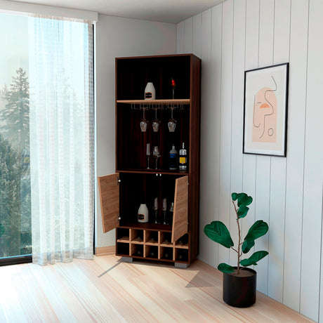 Bar Esquinero Fraktal Habano 65.8x180cm Moderno - Bares | Bylmo