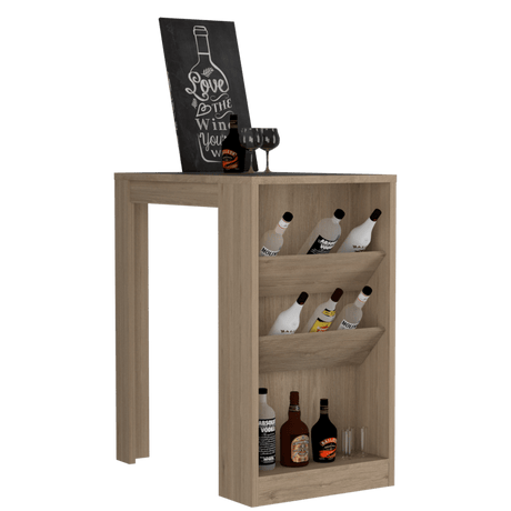 Mesa Bar Syrah Con Entrepaños Inclinados 58x91 Cm Color Rovere Moderna - Bares | Bylmo