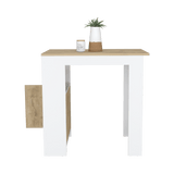 Isla de Cocina Stirling 59x92 Blanco Macadamia Moderna - Barras y Muebles Auxiliares | Bylmo