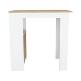 Isla de Cocina Stirling 59x92 Blanco Macadamia Moderna - Barras y Muebles Auxiliares | Bylmo