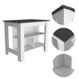Isla de Cocina Cala 70x103 Blanco Onix Moderno - Barras y Muebles Auxiliares | Bylmo