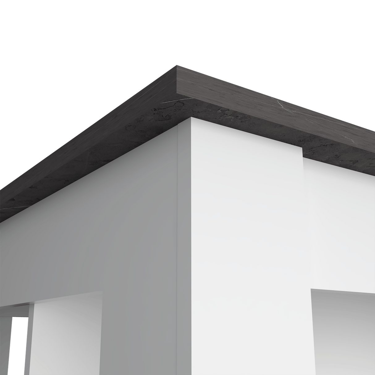 Isla de Cocina Cala 70x103 Blanco Onix Moderno - Barras y Muebles Auxiliares | Bylmo