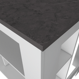 Isla de Cocina Cala 70x103 Blanco Onix Moderno - Barras y Muebles Auxiliares | Bylmo