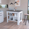 Isla De Cocina Cala 70x103 Blanco Onix Moderno