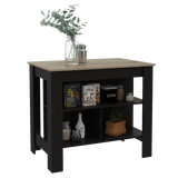 Isla de Cocina Cala 70x103 Wengue Duna 2 Entrepaños - Barras y Muebles Auxiliares | Bylmo