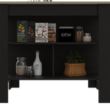 Isla de Cocina Cala 70x103 Wengue Duna 2 Entrepaños - Barras y Muebles Auxiliares | Bylmo