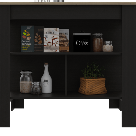 Isla de Cocina Cala 70x103 Wengue Duna 2 Entrepaños - Barras y Muebles Auxiliares | Bylmo