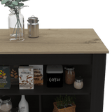 Isla de Cocina Cala 70x103 Wengue Duna 2 Entrepaños - Barras y Muebles Auxiliares | Bylmo