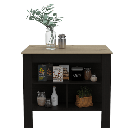 Isla de Cocina Cala 70x103 Wengue Duna 2 Entrepaños - Barras y Muebles Auxiliares | Bylmo