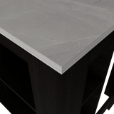 Isla de Cocina Cala 70x103 Wengue Ibiza 2 Entrepaños Moderna - Barras y Muebles Auxiliares | Bylmo