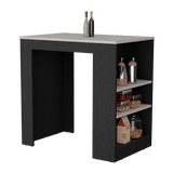 Isla de Cocina Potree Moderno 3 Entrepaños Wengue 59x91.3cm - Barras y Muebles Auxiliares | Bylmo