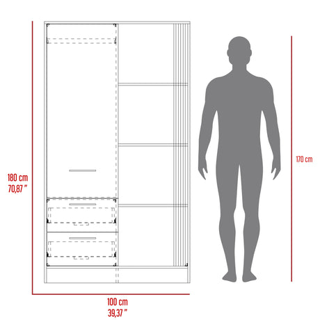 Closet Gantt Wengue 52x180cm Moderno - Closets | Bylmo
