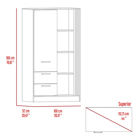 Closet Gantt Wengue 52x180cm Moderno - Closets | Bylmo