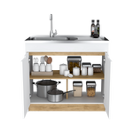 Mueble Inferior De Cocina Soler Sin Manija Blanco Moderno 52x89cm