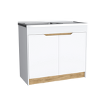 Mueble Inferior De Cocina Soler Sin Manija Blanco Moderno 52x89cm