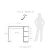 Barra de Cocina Dan 20.9x90.1cm Rovere con 3 Entrepaños - Barras y Muebles Auxiliares | Bylmo