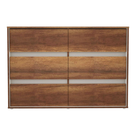 Cómoda Gaia 6 cajones 120.9x85.3 Caramelo Moderna - Cajoneras y Comodas | Bylmo