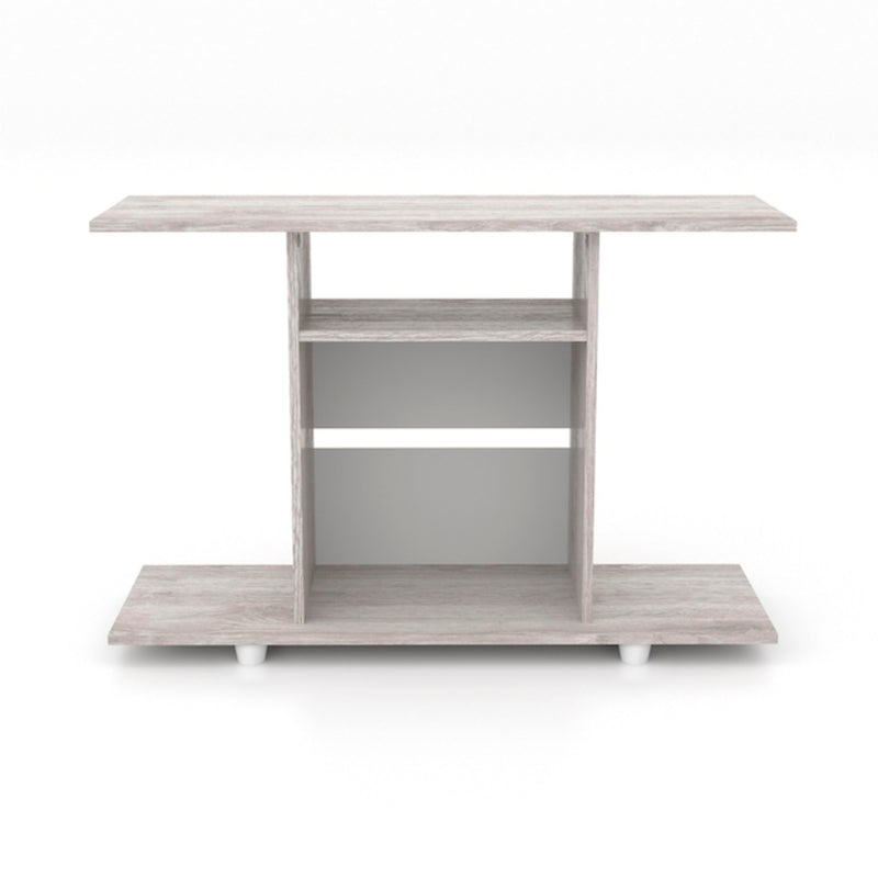 Mesa Para Tv Prato Moderna Ceniza 100x67.1 Cm Con 3 Entrepaños