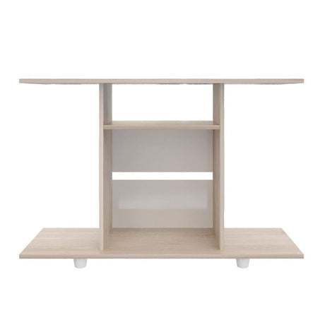 Mesa para TV Prato Moderna Ceniza 100x67.1 cm con 3 Entrepaños - Muebles de TV | Bylmo