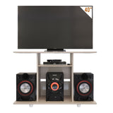 Mesa para TV Prato Moderna Ceniza 100x67.1 cm con 3 Entrepaños - Muebles de TV | Bylmo