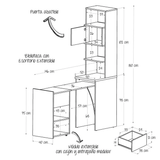 Biblioteca Space Duna 40X180 Moderno - Bibliotecas y Estanterías | Bylmo