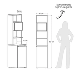 Biblioteca Space Duna 40X180 Moderno - Bibliotecas y Estanterías | Bylmo