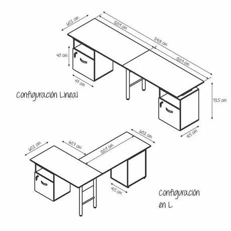 Centro de Computo Asturias 181.1x72.5 cm Rovere Transformable - Escritorios | Bylmo