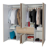 Closet Bonn Moderno 180x49.8 Blanco con 6 Puertas y 2 Cajones - Closets | Bylmo