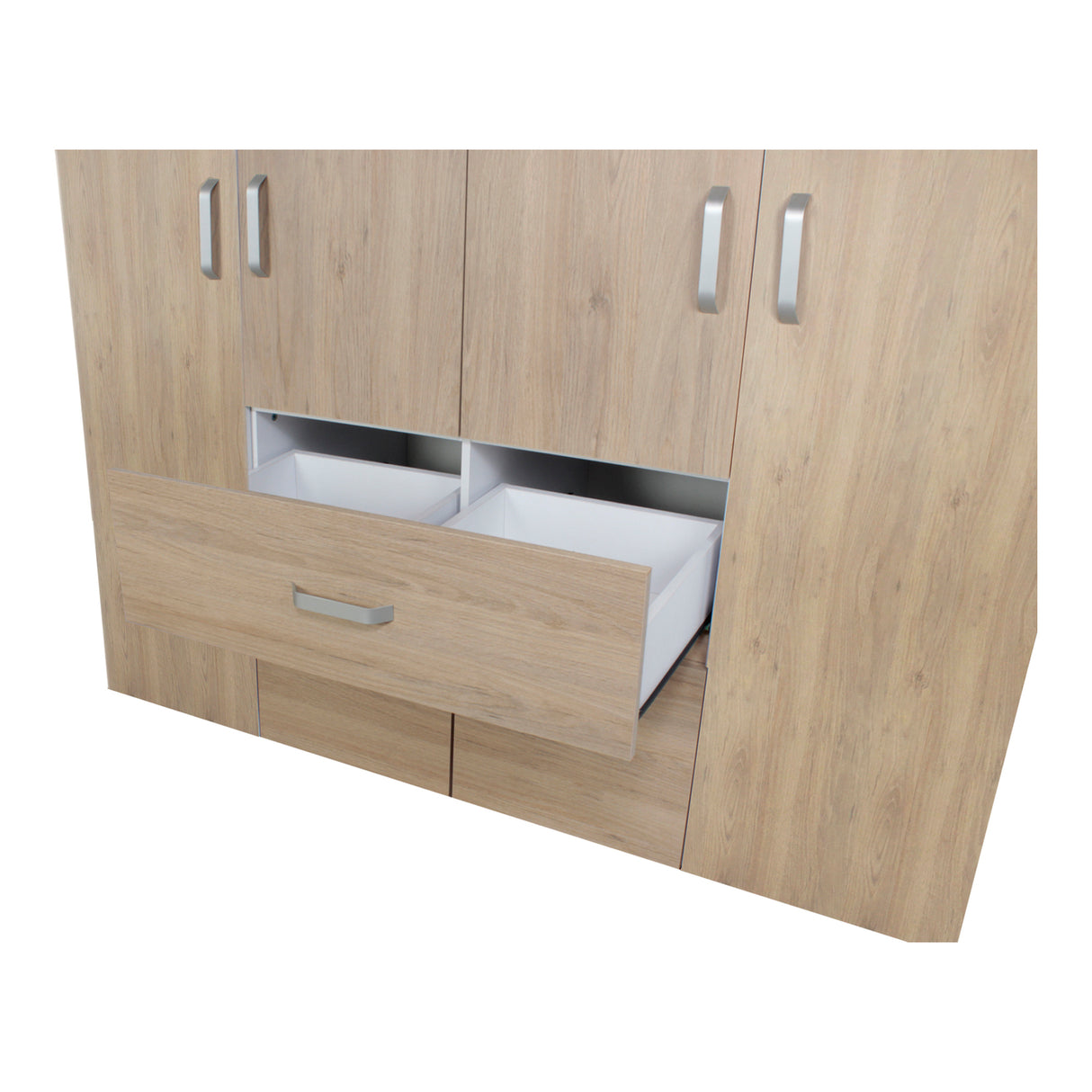 Closet Bonn Moderno 180x49.8 Blanco con 6 Puertas y 2 Cajones - Closets | Bylmo