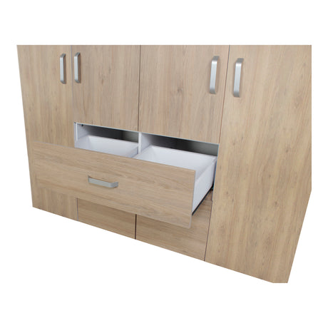 Closet Bonn Moderno 180x49.8 Blanco con 6 Puertas y 2 Cajones - Closets | Bylmo