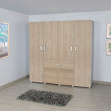 Closet Bonn Moderno 180x49.8 Blanco con 6 Puertas y 2 Cajones - Closets | Bylmo