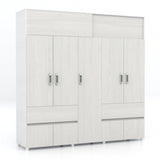 Closet Bari 200 Cm Niebla 2 Cajones 6 Entrepaños Moderno - Closets | Bylmo