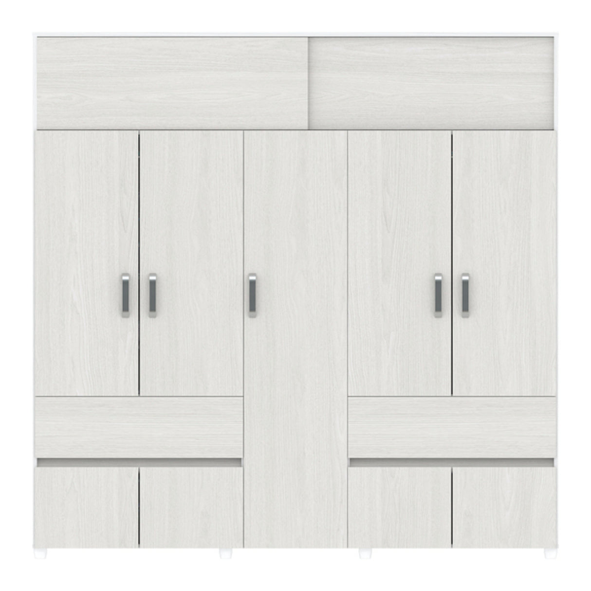Closet Bari 200 Cm Niebla 2 Cajones 6 Entrepaños Moderno - Closets | Bylmo