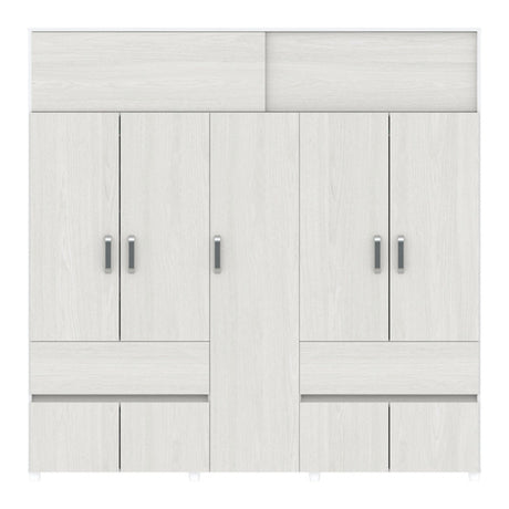 Closet Bari 200 Cm Niebla 2 Cajones 6 Entrepaños Moderno - Closets | Bylmo