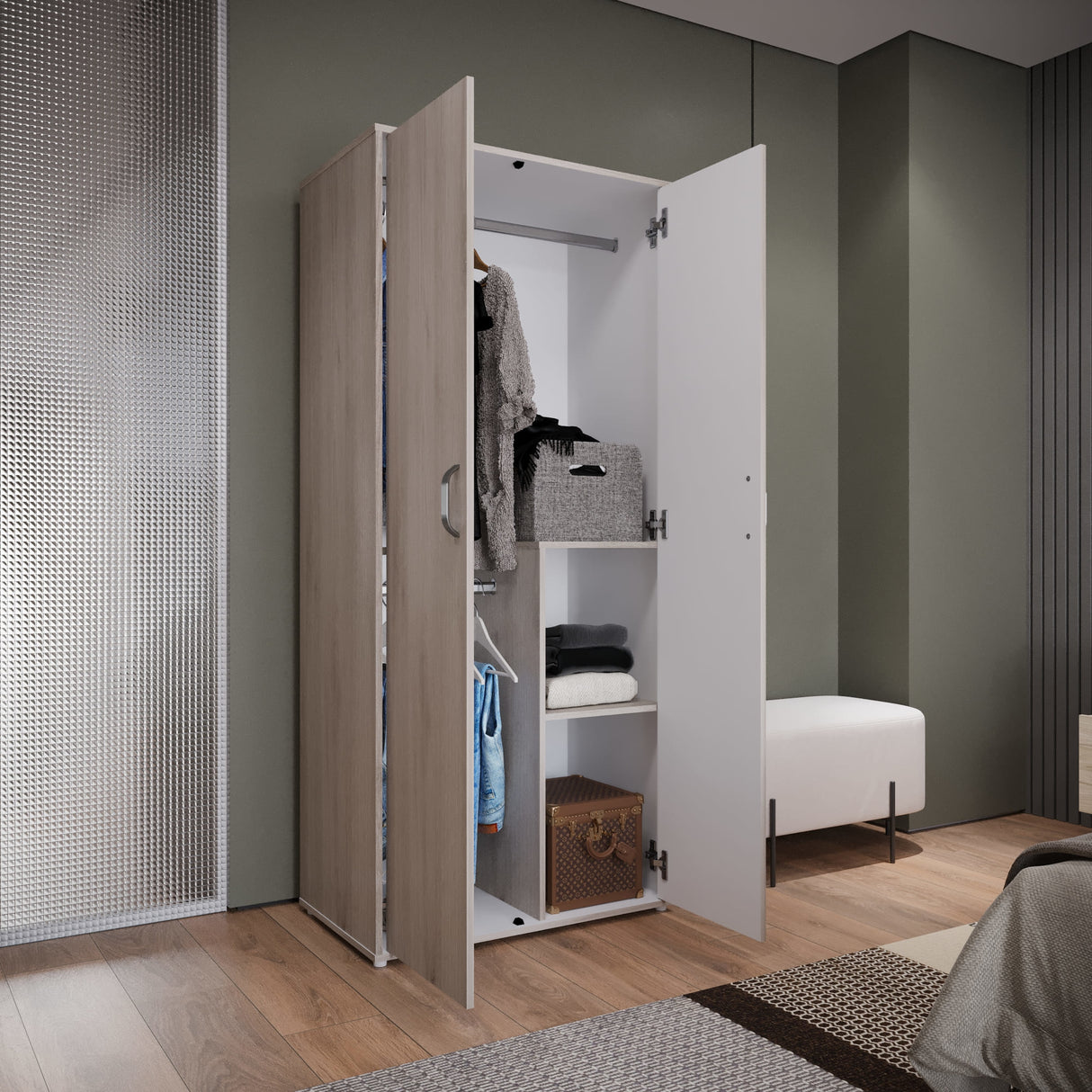 Closet Star Compacto Ceniza 80x180cm Moderno - Closets | Bylmo