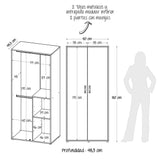 Closet Star Compacto Ceniza 80x180cm Moderno - Closets | Bylmo