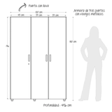 Closet Bilbao Wengue 120x180 cm con Cerradura y 5 Entrepaños - Closets | Bylmo