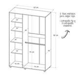 Closet Bilbao Wengue 120x180 cm con Cerradura y 5 Entrepaños - Closets | Bylmo